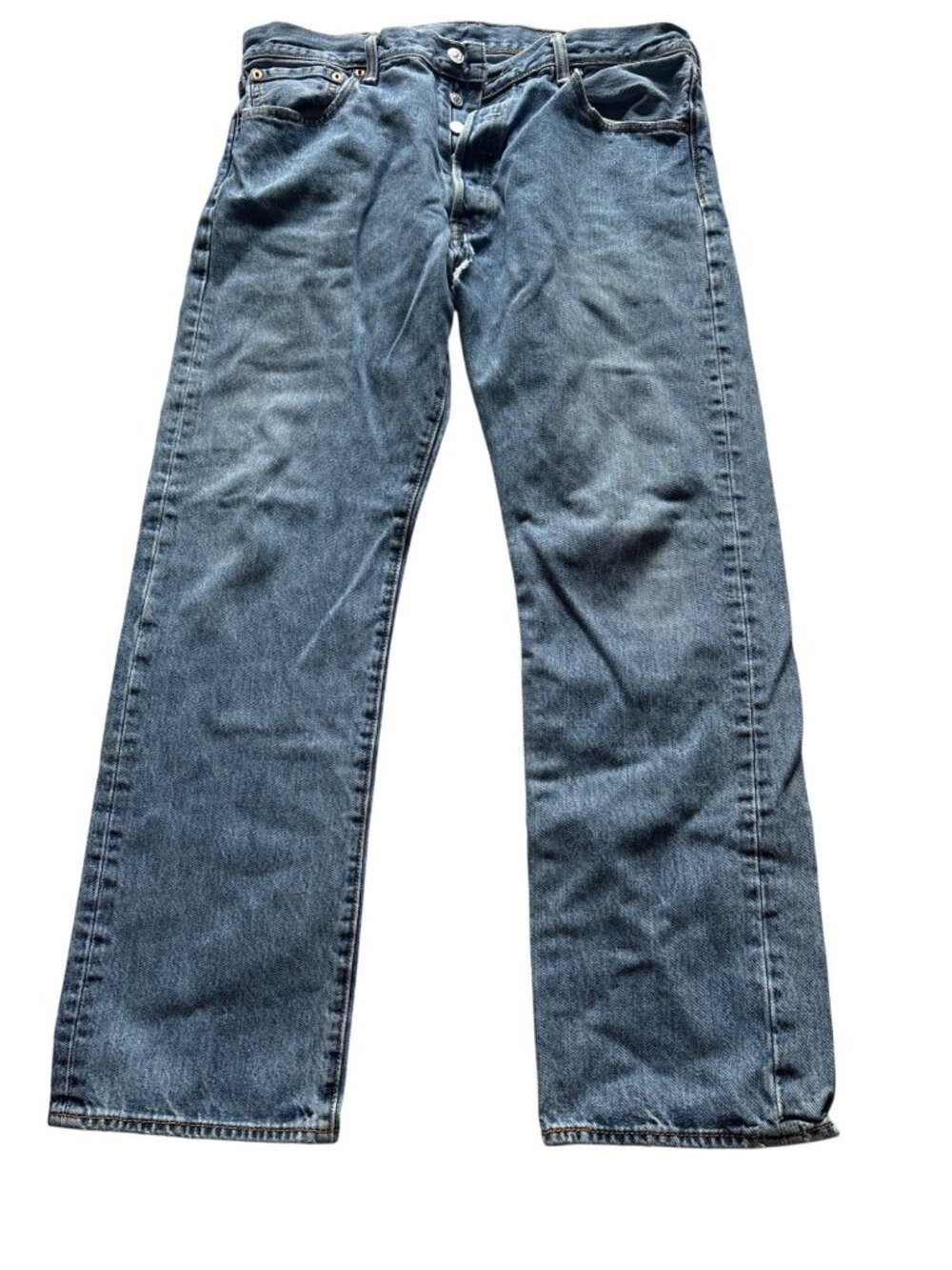 Vintage Levis 501 Button-Fly Light Wash Denim Jeans W34 L30